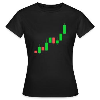 Trading View - Women's T-Shirt - black - Front - AI Model Female 172 dark (172cm)