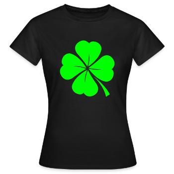 Kleeblatt - Frauen T-Shirt - Schwarz - Vorne - AI Model Female 172 dark (172cm)