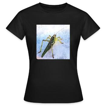 Heuschrecke - Frauen T-Shirt - Schwarz - Vorne - AI Model Female 172 dark (172cm)