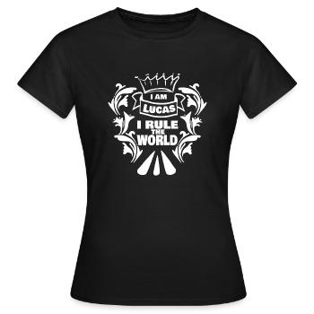 Lucas - T-shirt Femme - noir - Devant - AI Model Female 172 dark (172cm)