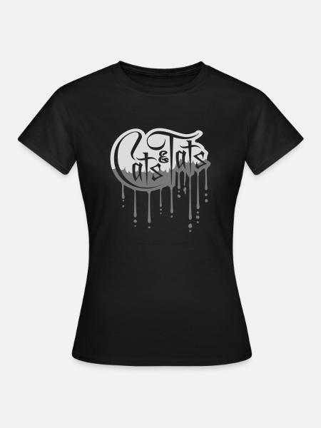 cats and tats Zitat - Frauen T-Shirt - Schwarz