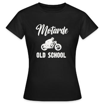 motarde old school - T-shirt Femme - noir - Devant - AI Model Female 172 dark (172cm)
