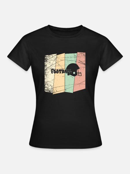 American Football Fan Shirt - Game Day Vintage - Women's T-Shirt - black