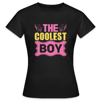 THE COOLEST BOY - Women's T-Shirt - black - Front - AI Model Female 172 dark (172cm)