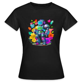 Robot - Frauen T-Shirt - Schwarz - Vorne - AI Model Female 172 dark (172cm)