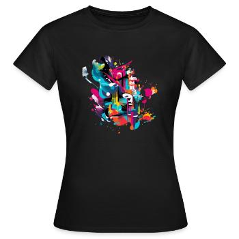 Culture graffiti - T-shirt Femme - noir - Devant - AI Model Female 172 dark (172cm)
