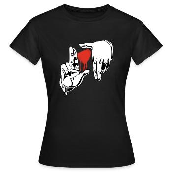 Hand Frame Photography - Women's T-Shirt - black - Front - AI Model Female 172 dark (172cm)