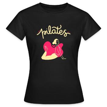 Women's Pilates - Women's T-Shirt - black - Front - AI Model Female 172 dark (172cm)