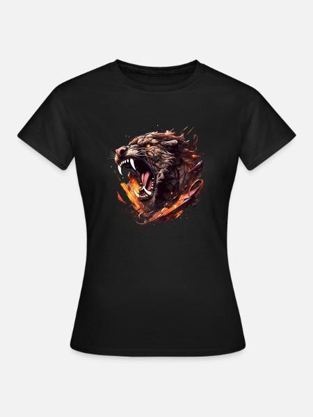 Säbelzahntiger - Sabertooth v4 - Frauen T-Shirt - Schwarz