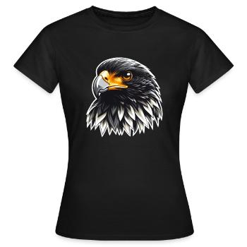 Adler Greifvogel Bussard Habicht Falke - Frauen T-Shirt - Schwarz - Vorne - AI Model Female 172 dark (172cm)