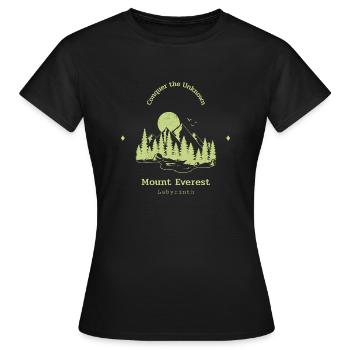 Erobere das unbekannte Mount Everest Labyrinth - Frauen T-Shirt - Schwarz - Vorne - AI Model Female 172 dark (172cm)