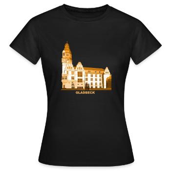 Hôtel de ville de Gladbeck Région de la Ruhr Rhénanie-du-Nord-Westphalie - T-shirt Femme - noir - Devant - AI Model Female 172 dark (172cm)