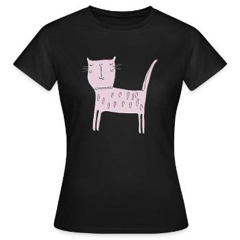 Soulagement pour chat rose - T-shirt Femme - noir - Devant - AI Model Female 172 dark (172cm)