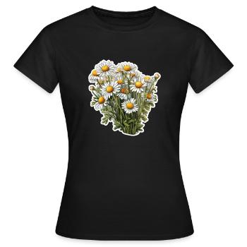 Chamomile bush - Women's T-Shirt - black - Front - AI Model Female 172 dark (172cm)