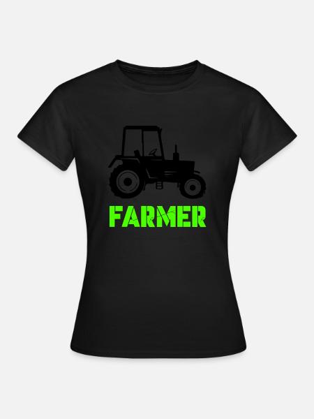 traktor farmer - Frauen T-Shirt - Schwarz