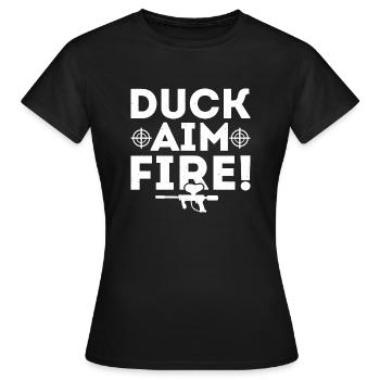 Canard, viser, tirer ! Joueur Tactique Paintball - T-shirt Femme - noir - Devant - AI Model Female 172 dark (172cm)