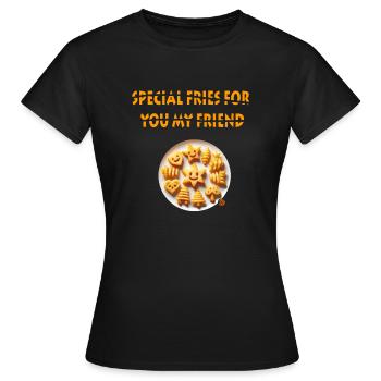 SPECIAL FRIES - Women's T-Shirt - black - Front - AI Model Female 172 dark (172cm)