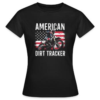 La passion de la course sur piste plate - T-shirt Femme - noir - Devant - AI Model Female 172 dark (172cm)