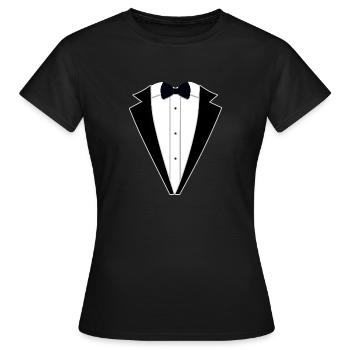 Smoking de fête vintage - T-shirt Femme - noir - Devant - AI Model Female 172 dark (172cm)