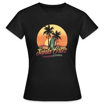 Santa Cruz Kalifornien - Frauen T-Shirt - Schwarz - Vorne - AI Model Female 172 dark (172cm)