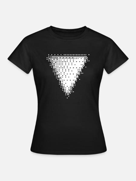 geometrische Dreieck-Bitmap-Form - Frauen T-Shirt - Schwarz