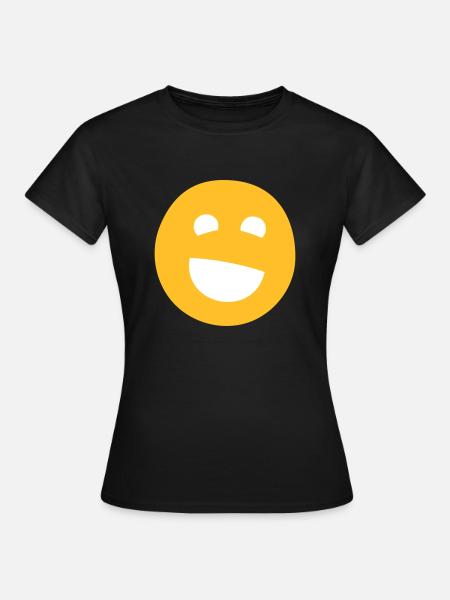 Laughing Face Two-Tone - Women's T-Shirt - black