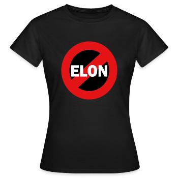 Anti Elon Stoßstange - Frauen T-Shirt - Schwarz - Vorne - AI Model Female 172 dark (172cm)