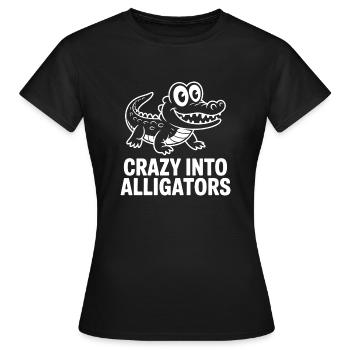 Alligators Alligator mignon - T-shirt Femme - noir - Devant - AI Model Female 172 dark (172cm)