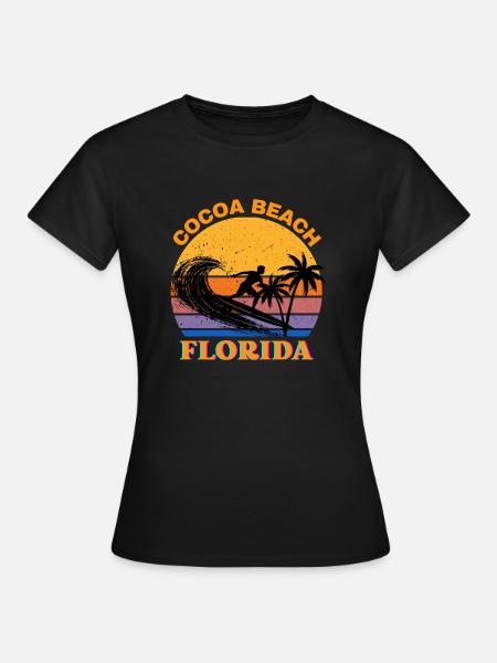 Surfen Florida - Frauen T-Shirt - Schwarz