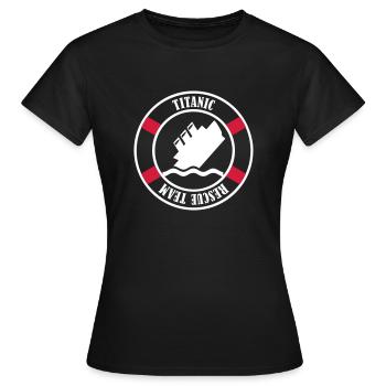Titanic Rescue Team (couleur) - T-shirt Femme - noir - Devant - AI Model Female 172 dark (172cm)