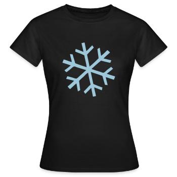 Schneeflocke - Frauen T-Shirt - Schwarz - Vorne - AI Model Female 172 dark (172cm)