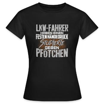 LKW-FAHRER - fest - Frauen T-Shirt - Schwarz - Vorne - AI Model Female 172 dark (172cm)