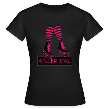 Rollschuhe Rollerblades Roller girl - Frauen T-Shirt - Schwarz - Vorne - AI Model Female 172 dark (172cm)