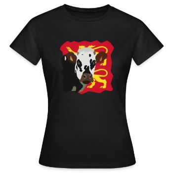 Norman cow - Women's T-Shirt - black - Front - AI Model Female 172 dark (172cm)