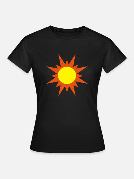 Sonne - Frauen T-Shirt - Schwarz