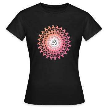 Om Mandala - Yoga Meditation Hatha Kundalini Yin - Frauen T-Shirt - Schwarz - Vorne - AI Model Female 172 dark (172cm)