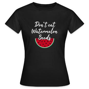 watermelon seeds schwanger Geschenk Babybauch - Frauen T-Shirt - Schwarz - Vorne - AI Model Female 172 dark (172cm)