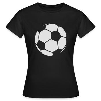 football / ball for dark clothes - T-shirt Femme - noir - Devant - AI Model Female 172 dark (172cm)
