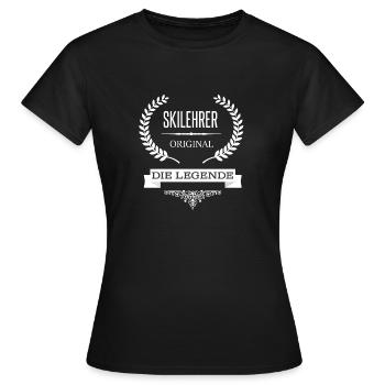 Skilehrer - Frauen T-Shirt - Schwarz - Vorne - AI Model Female 172 dark (172cm)