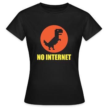 No internet dinosaurs - Women's T-Shirt - black - Front - AI Model Female 172 dark (172cm)