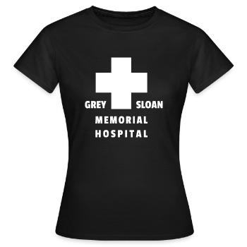 Gray Sloan Memorial Hospital Hospital Series - Women's T-Shirt - black - Front - AI Model Female 172 dark (172cm)