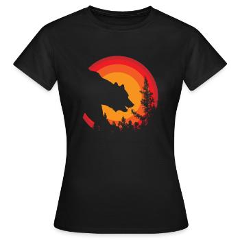 Bär Tier - Frauen T-Shirt - Schwarz - Vorne - AI Model Female 172 dark (172cm)
