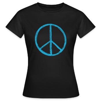 Peace Sign - Frauen T-Shirt - Schwarz - Vorne - AI Model Female 172 dark (172cm)