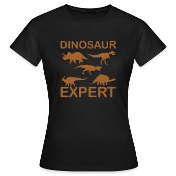 Dinosaur Dino - Women's T-Shirt - black - Front - AI Model Female 172 dark (172cm)