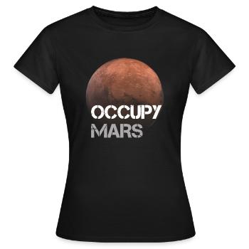 Occuper mars Astronomie Science Cadeaux pour elle - T-shirt Femme - noir - Devant - AI Model Female 172 dark (172cm)