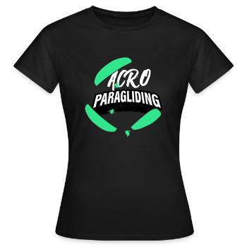 Acro Parapente Acro Parapente - T-shirt Femme - noir - Devant - AI Model Female 172 dark (172cm)