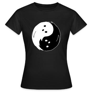 ghosts ying yang - Women's T-Shirt - black - Front - AI Model Female 172 dark (172cm)