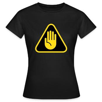 Stop icon - Women's T-Shirt - black - Front - AI Model Female 172 dark (172cm)