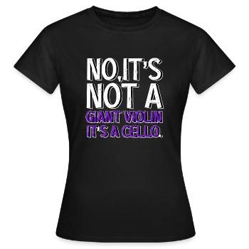 Nicht riesige Violine Künstler oder Entertainer. G - Frauen T-Shirt - Schwarz - Vorne - AI Model Female 172 dark (172cm)