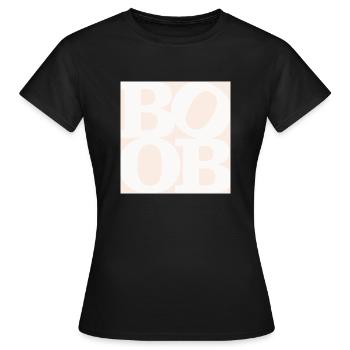 Boob WordPlay original art 1 - Women's T-Shirt - black - Front - AI Model Female 172 dark (172cm)